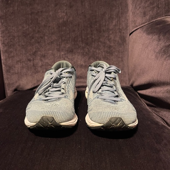 Mizuno Women Wave Rider Waveknit 3 411123 BFVB Gray Running Shoes Sneakers Sz 9 - Picture 3 of 7